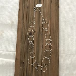 Silver hoops necklace